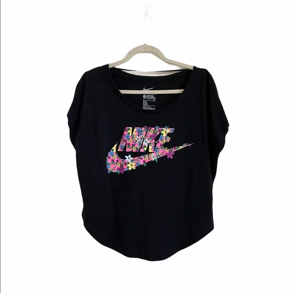 Nike Floral Logo Short Sleeve Tee Top